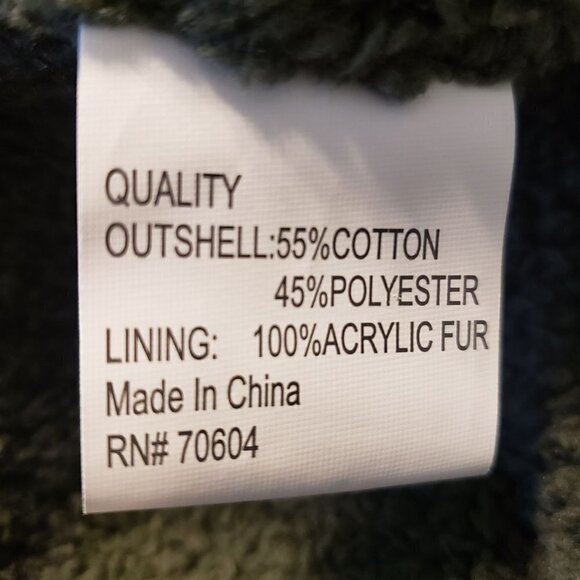 Online Full zip fleece hoodie sweater with faux fur lining size L NWT - Picture 10 of 11